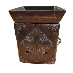 Scentsy Charlemagne Electric Wax Warmer Bronze Cross Gothic DSW-CHAR 25W Ceramic